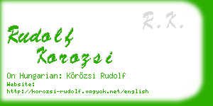 rudolf korozsi business card