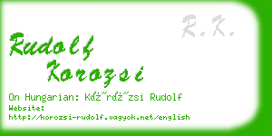 rudolf korozsi business card